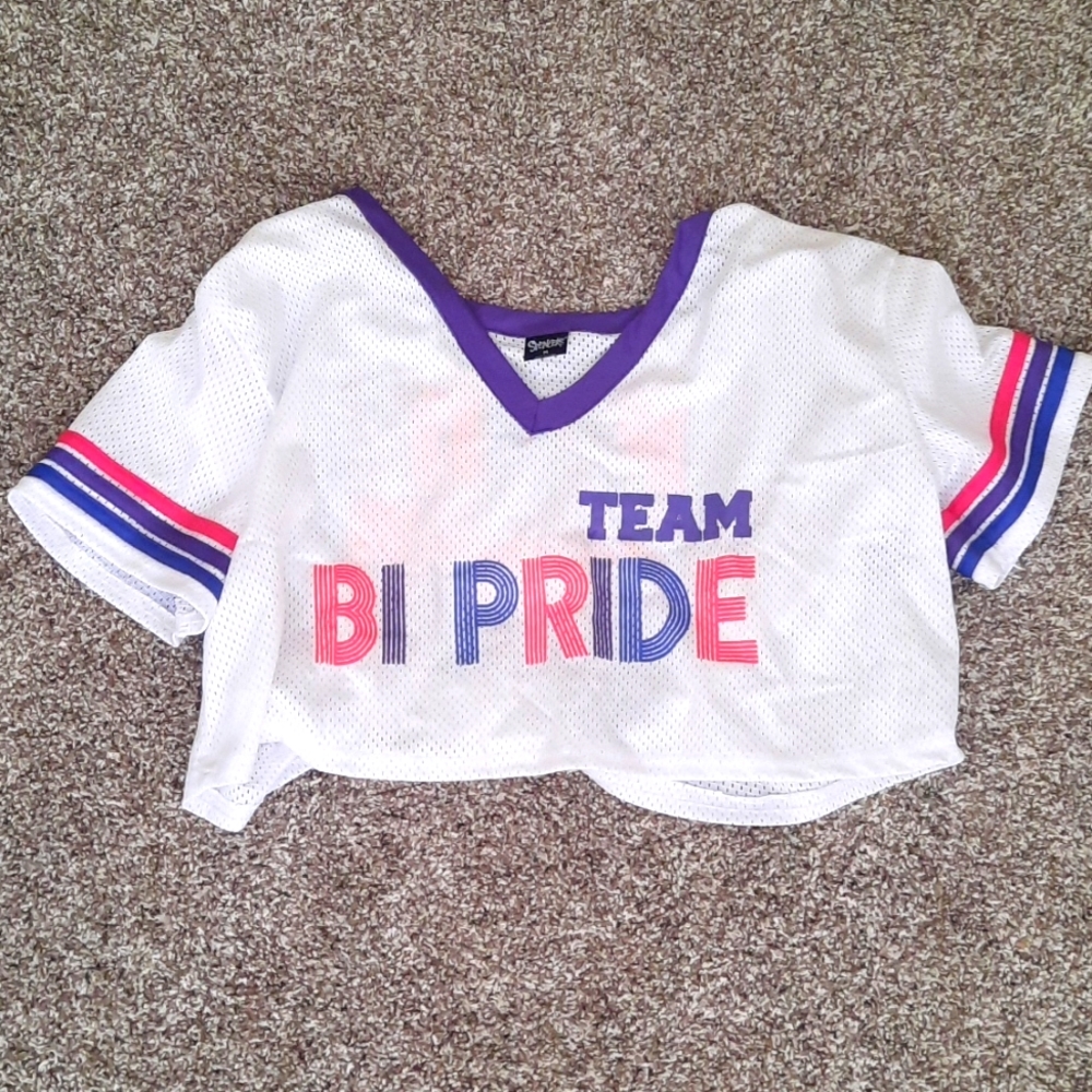 Bi Pride cropped jersey
